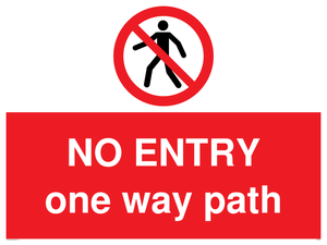 PA6229: NO ENTRY one way path
