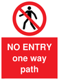 PA6229: NO ENTRY one way path