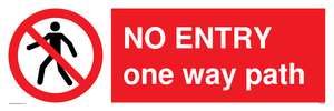 PA6229: NO ENTRY one way path
