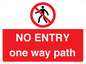 PA6229: NO ENTRY one way path