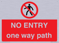 PA6229: NO ENTRY one way path