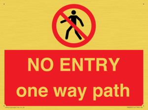 PA6229: NO ENTRY one way path
