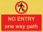 PA6229: NO ENTRY one way path