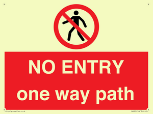 PA6229: NO ENTRY one way path