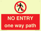 PA6229: NO ENTRY one way path