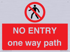 PA6229: NO ENTRY one way path