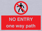 PA6229: NO ENTRY one way path