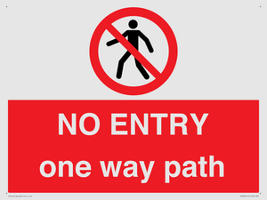 PA6229: NO ENTRY one way path