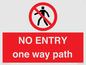 PA6229: NO ENTRY one way path