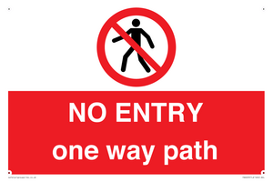 PA6229: NO ENTRY one way path