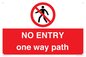 PA6229: NO ENTRY one way path