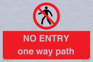 PA6229: NO ENTRY one way path
