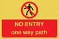PA6229: NO ENTRY one way path