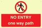 PA6229: NO ENTRY one way path
