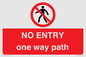PA6229: NO ENTRY one way path