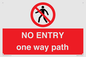 PA6229: NO ENTRY one way path
