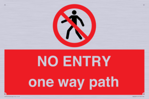 PA6229: NO ENTRY one way path