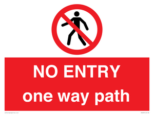PA6229: NO ENTRY one way path