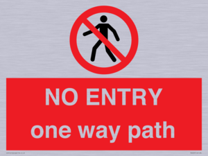 PA6229: NO ENTRY one way path