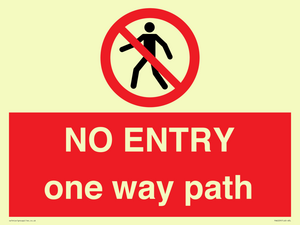 PA6229: NO ENTRY one way path