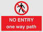 PA6229: NO ENTRY one way path