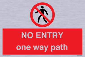 PA6229: NO ENTRY one way path