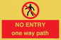 PA6229: NO ENTRY one way path
