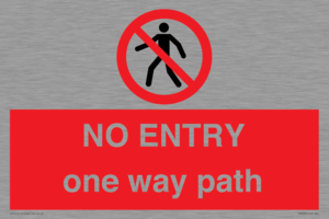 PA6229: NO ENTRY one way path