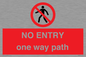 PA6229: NO ENTRY one way path