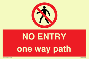 PA6229: NO ENTRY one way path