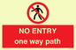 PA6229: NO ENTRY one way path