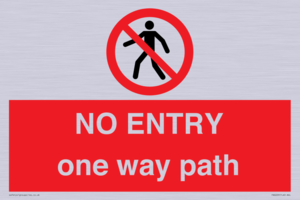 PA6229: NO ENTRY one way path