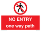 PA6229: NO ENTRY one way path