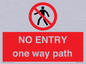 PA6229: NO ENTRY one way path