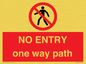 PA6229: NO ENTRY one way path