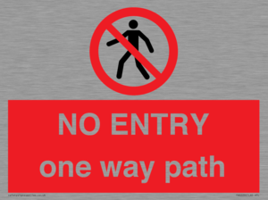 PA6229: NO ENTRY one way path