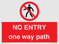 PA6229: NO ENTRY one way path