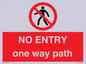 PA6229: NO ENTRY one way path