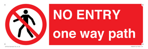 PA6229: NO ENTRY one way path