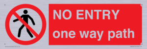 PA6229: NO ENTRY one way path