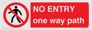 PA6229: NO ENTRY one way path