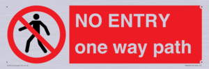 PA6229: NO ENTRY one way path