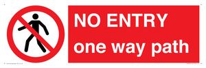 PA6229: NO ENTRY one way path
