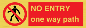 PA6229: NO ENTRY one way path