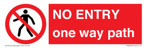 PA6229: NO ENTRY one way path