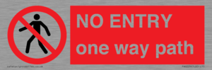 PA6229: NO ENTRY one way path