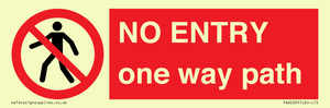 PA6229: NO ENTRY one way path