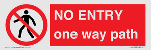PA6229: NO ENTRY one way path