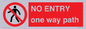 PA6229: NO ENTRY one way path