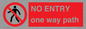 PA6229: NO ENTRY one way path